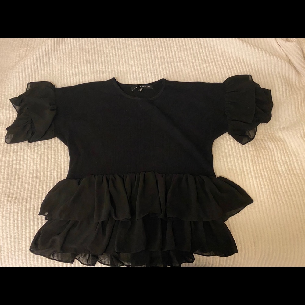 English Factory Ruffle Short Sleeve